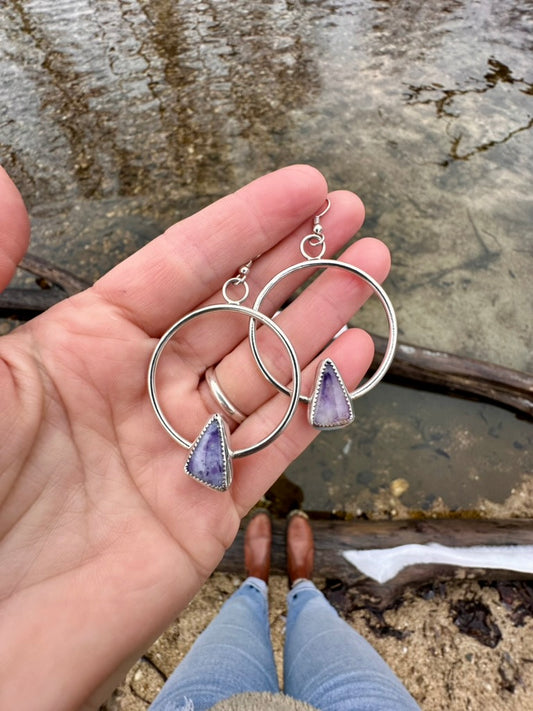 Plain Jane hoops | Purple opal