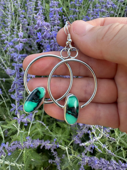 Plain Jane hoops | Emerald Rose variscite