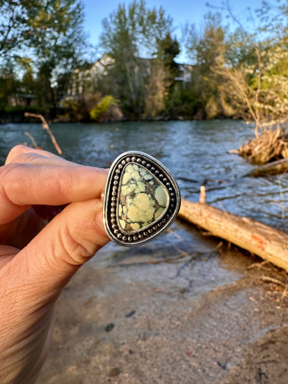 Kaleidoscope ring | Angel Wing variscite #2