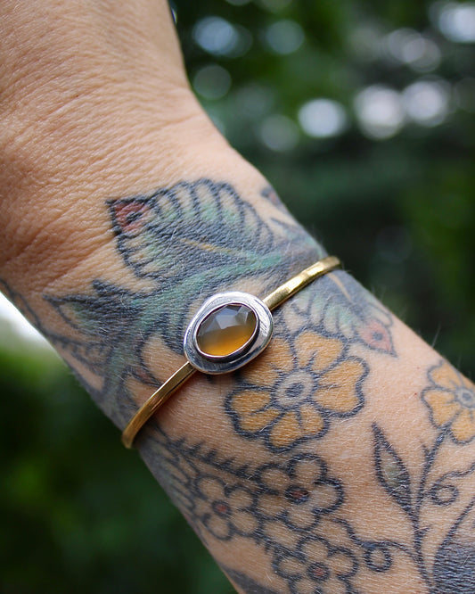 Uncommon brass cuff | Montana agate