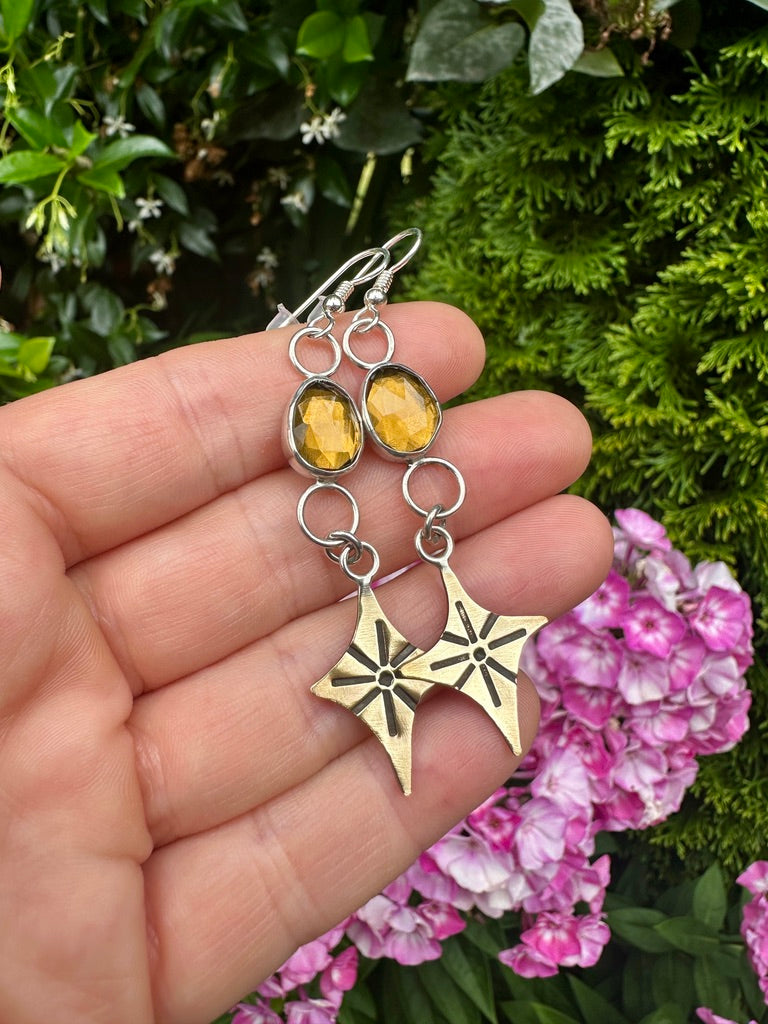 Celestial danglers | Honey citrine