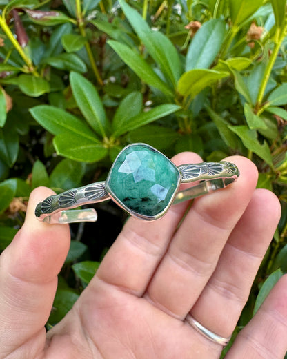 Mad Woman stacker cuff | Emerald