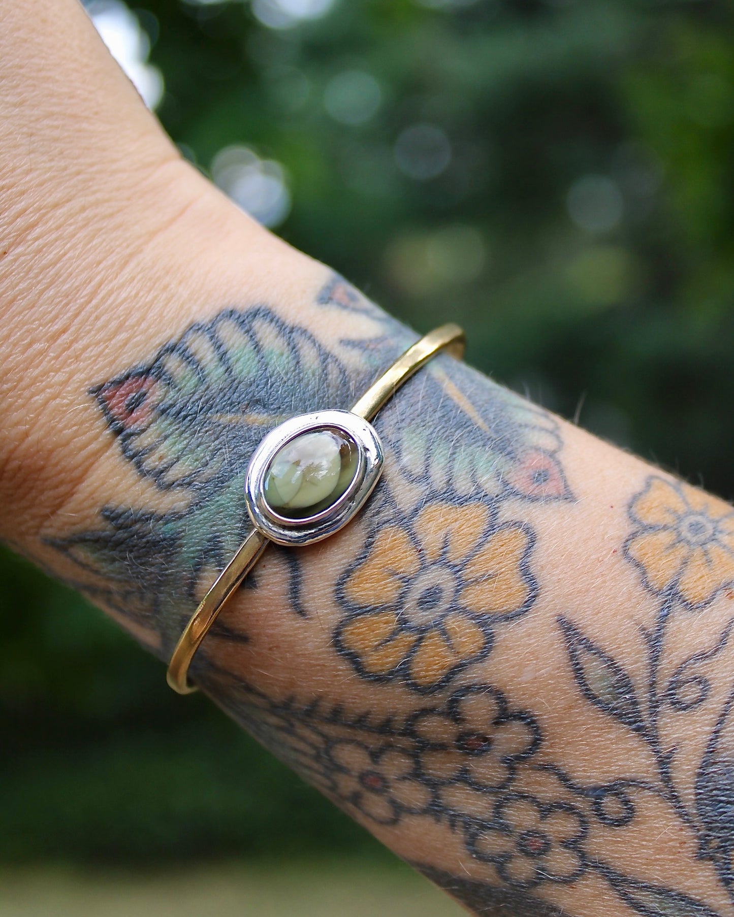 Uncommon brass cuff | Imperial jasper