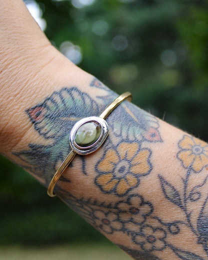 Uncommon brass cuff | Imperial jasper