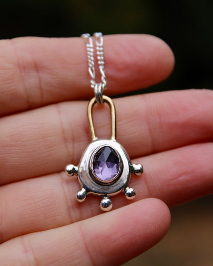 Nugget necklace | Lilac amethyst