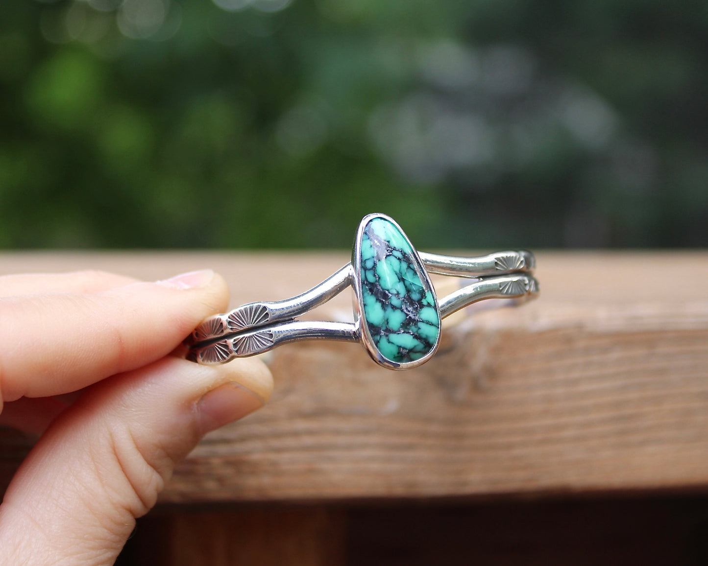 Mad Woman cuff | Black Bridge variscite
