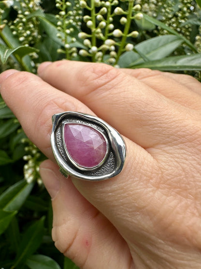 Melted ring | Orange sapphire (size 7.5)
