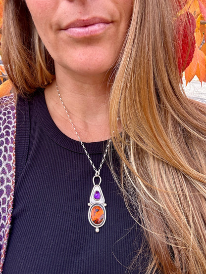 Cascade talisman | Amethyst + Baltic amber