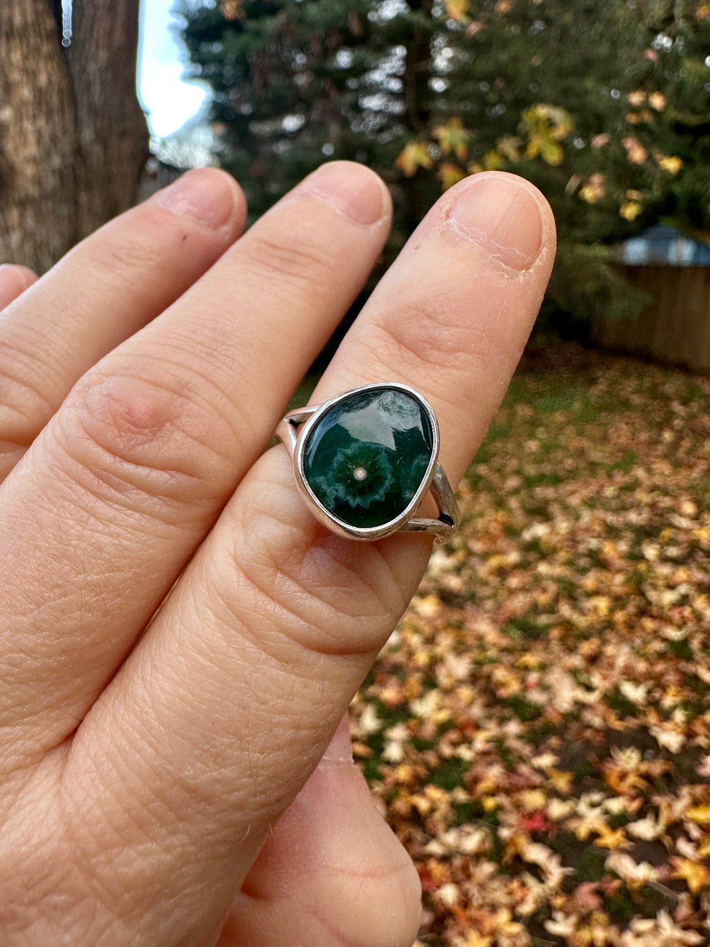 Split Ends ring | Ocean jasper (size 6.25)