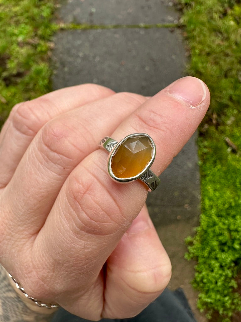 Mad Woman ring | Montana agate (size 5.5)