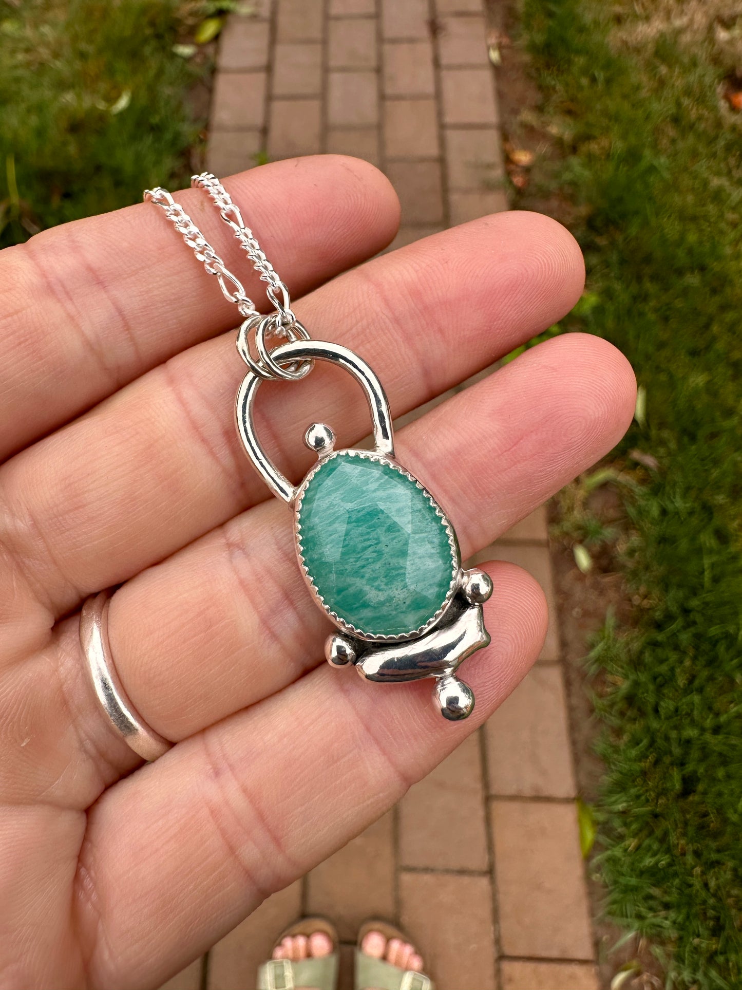 Recycled pendant | Amazonite #3