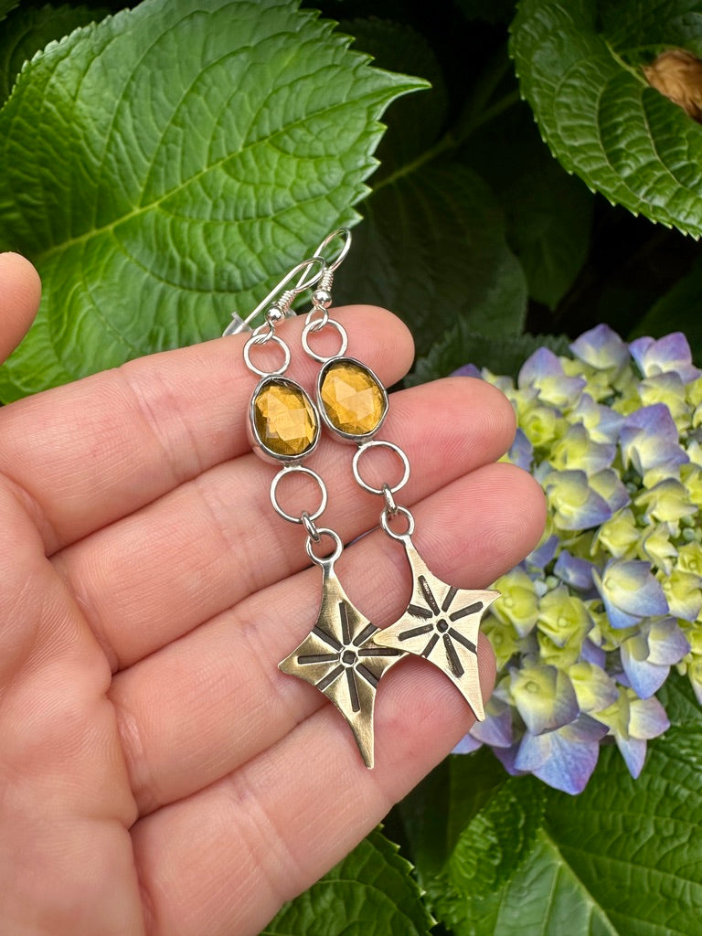 Celestial danglers | Honey citrine