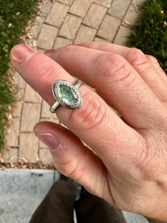 Uncommon ring | Mint green kyanite