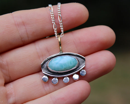 Mystic Eye necklace | Larimar