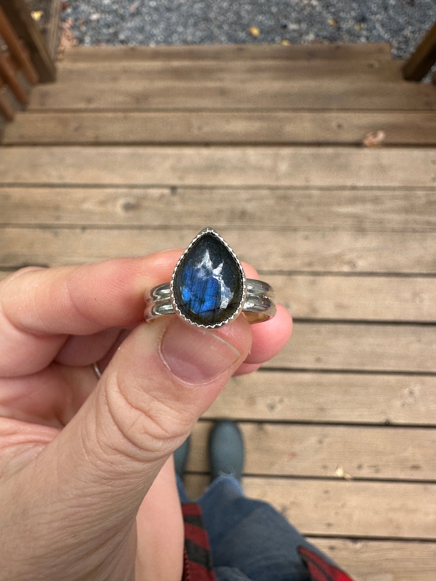 Plain Jane ring | Labradorite (size 9.5)