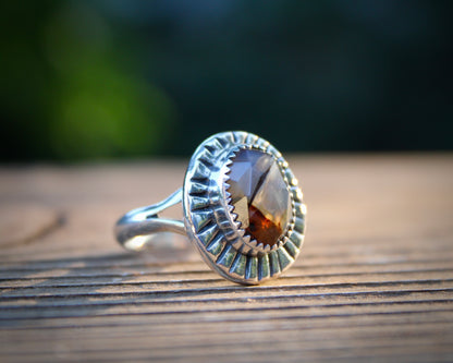 Sunburst ring | Montana agate (size 9)