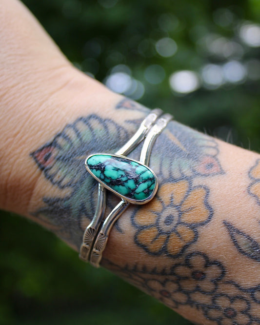 Mad Woman cuff | Black Bridge variscite