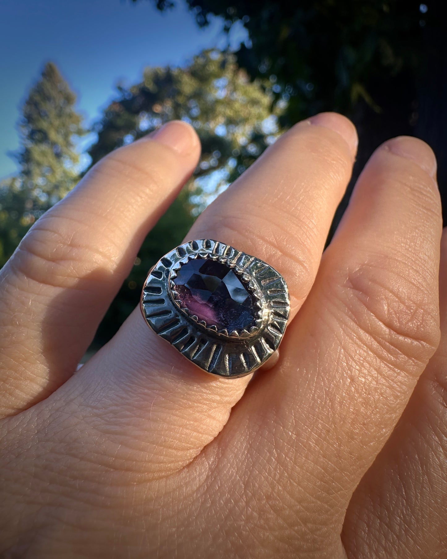Sunburst ring | Zircon (size 7.25)