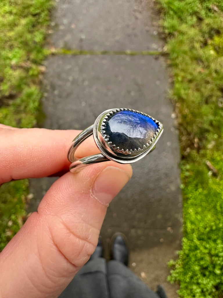 Split Ends ring | Labradorite (size 9.25)