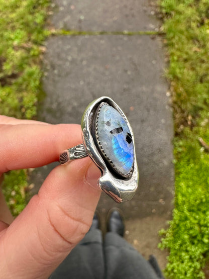 Melted ring | Moonstone (size 9.5)