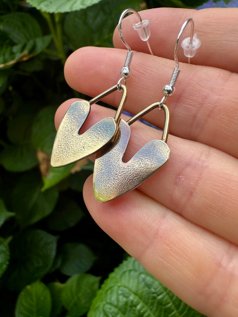 Brass heart danglers