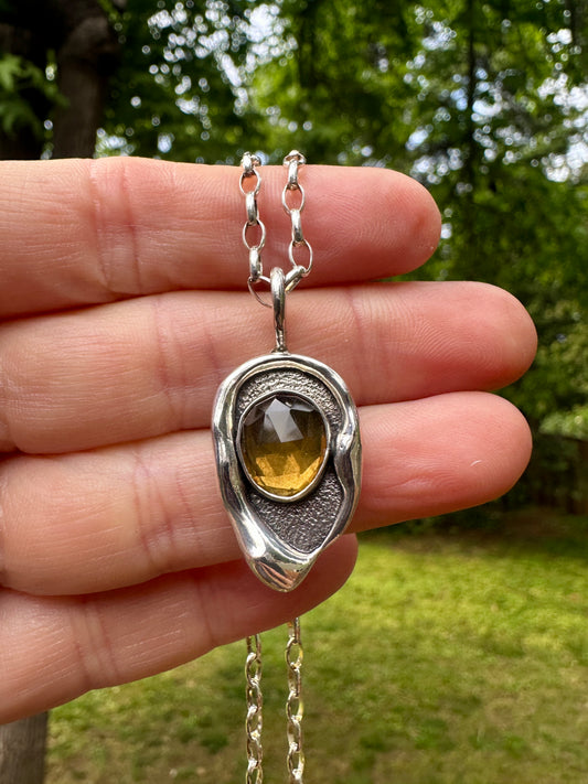 Melted necklace | Honey citrine