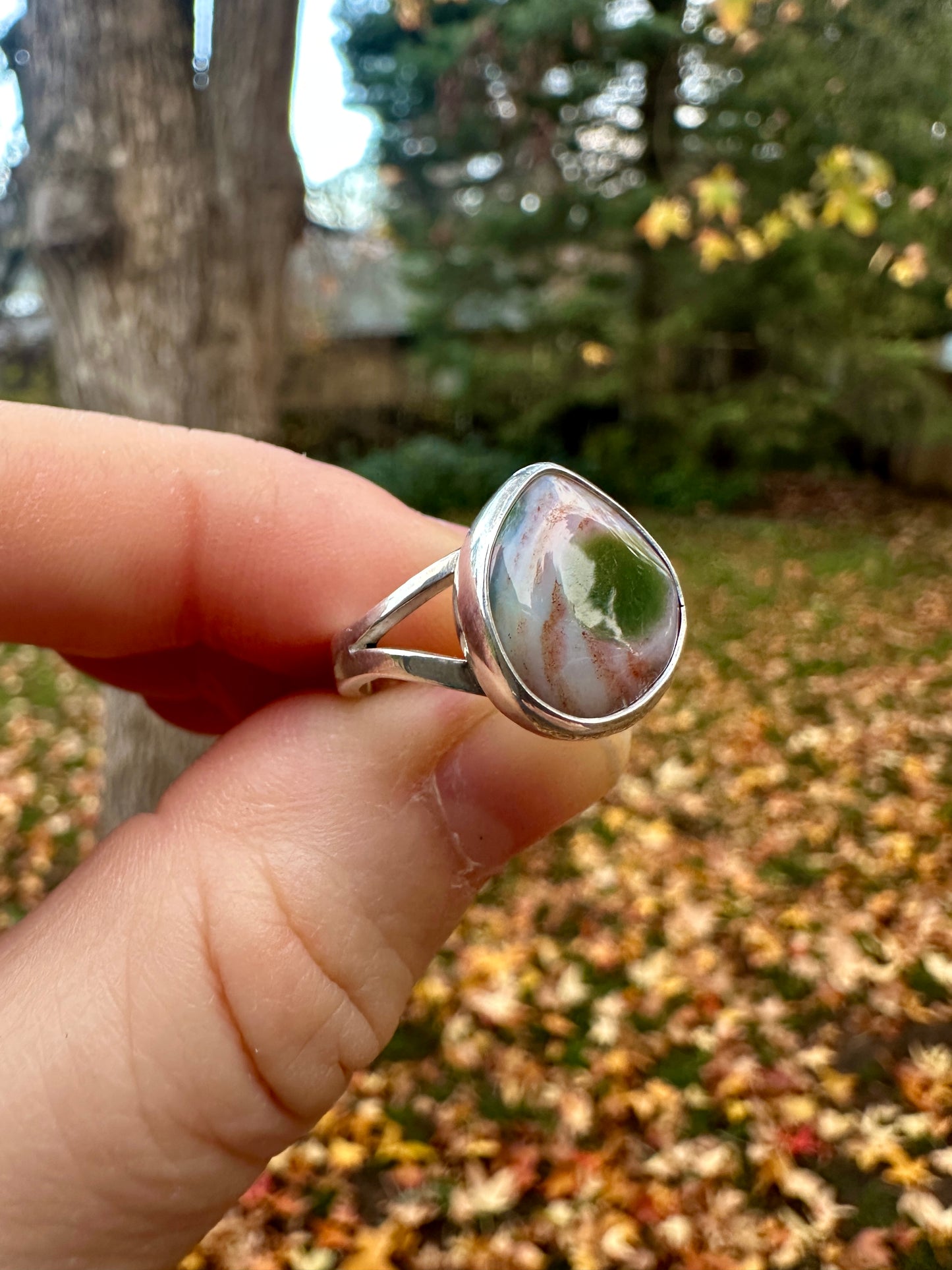Split Ends ring | Ocean jasper (size 5)