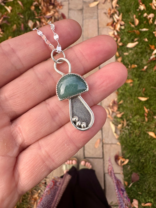 Mushaboom necklace | Blue jadeite