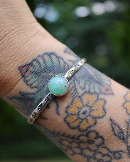 Mad Woman stacker cuff | Peruvian opal
