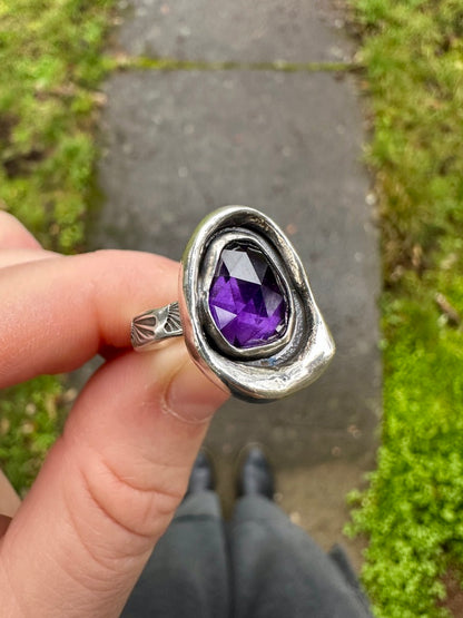 Melted ring | Amethyst (size 7.25)