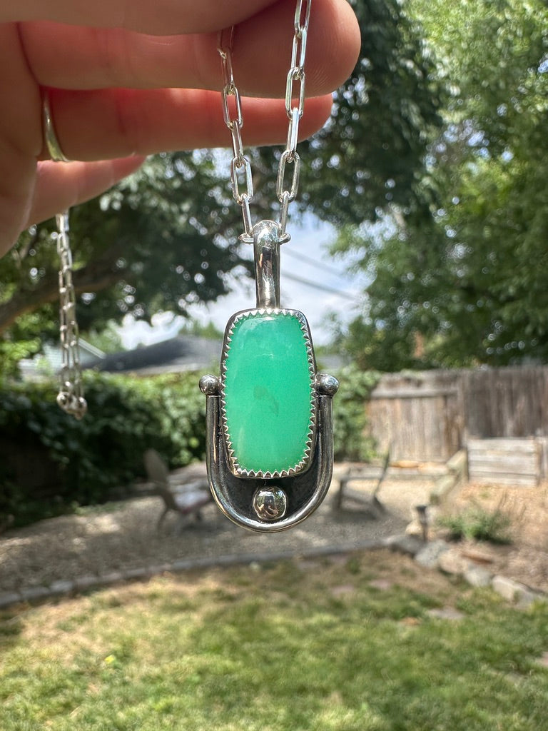 Australian chrysoprase pendant