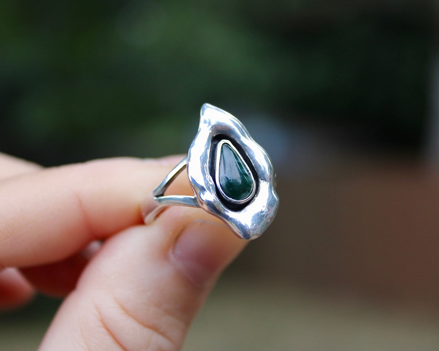 Melted ring | Jade (size 9)