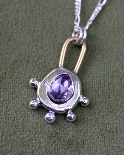 Nugget necklace | Lilac amethyst