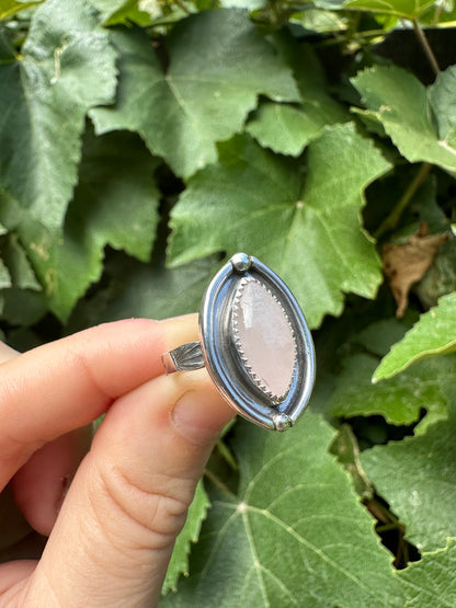 Rose quartz ring (size 5.75)