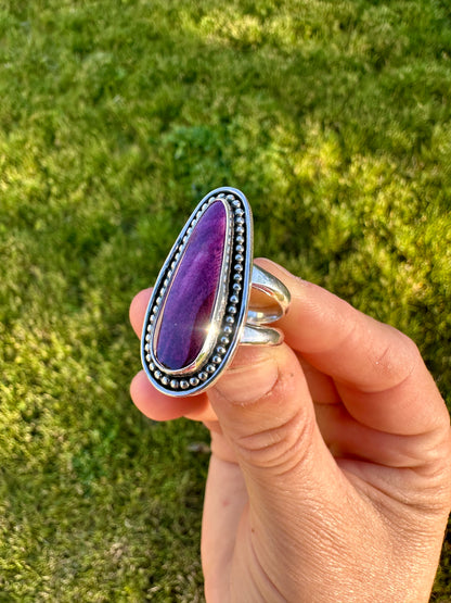 Kaleidoscope ring | Purple oyster shell