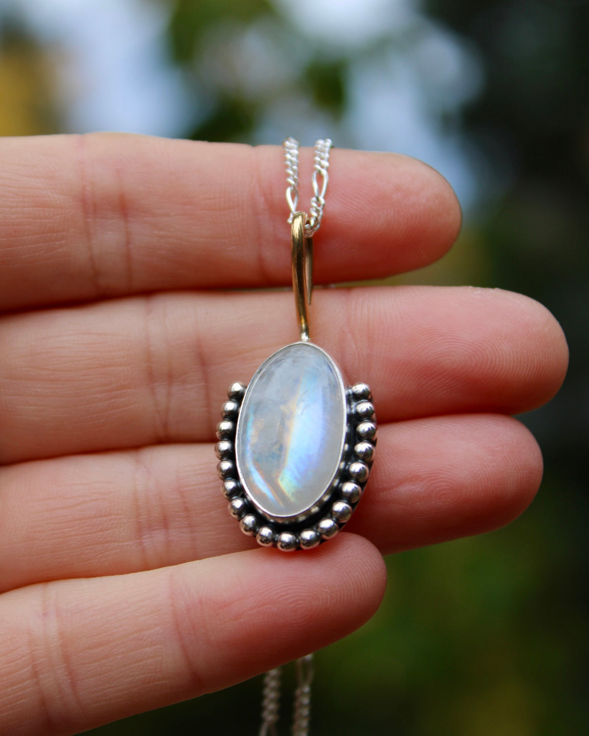 Bead Babe necklace | Rainbow moonstone