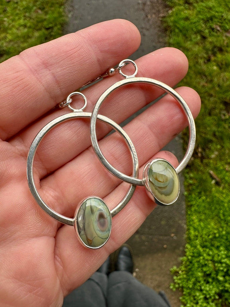 Plain Jane hoops | Imperial jasper (green)
