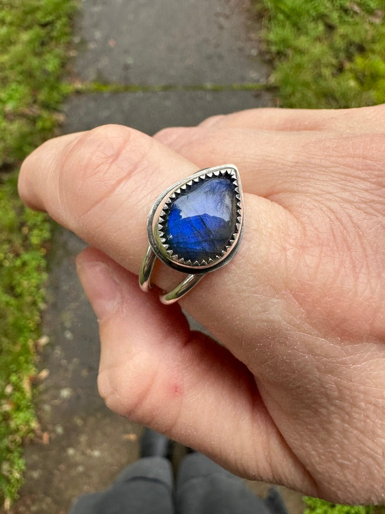 Split Ends ring | Labradorite (size 9.25)