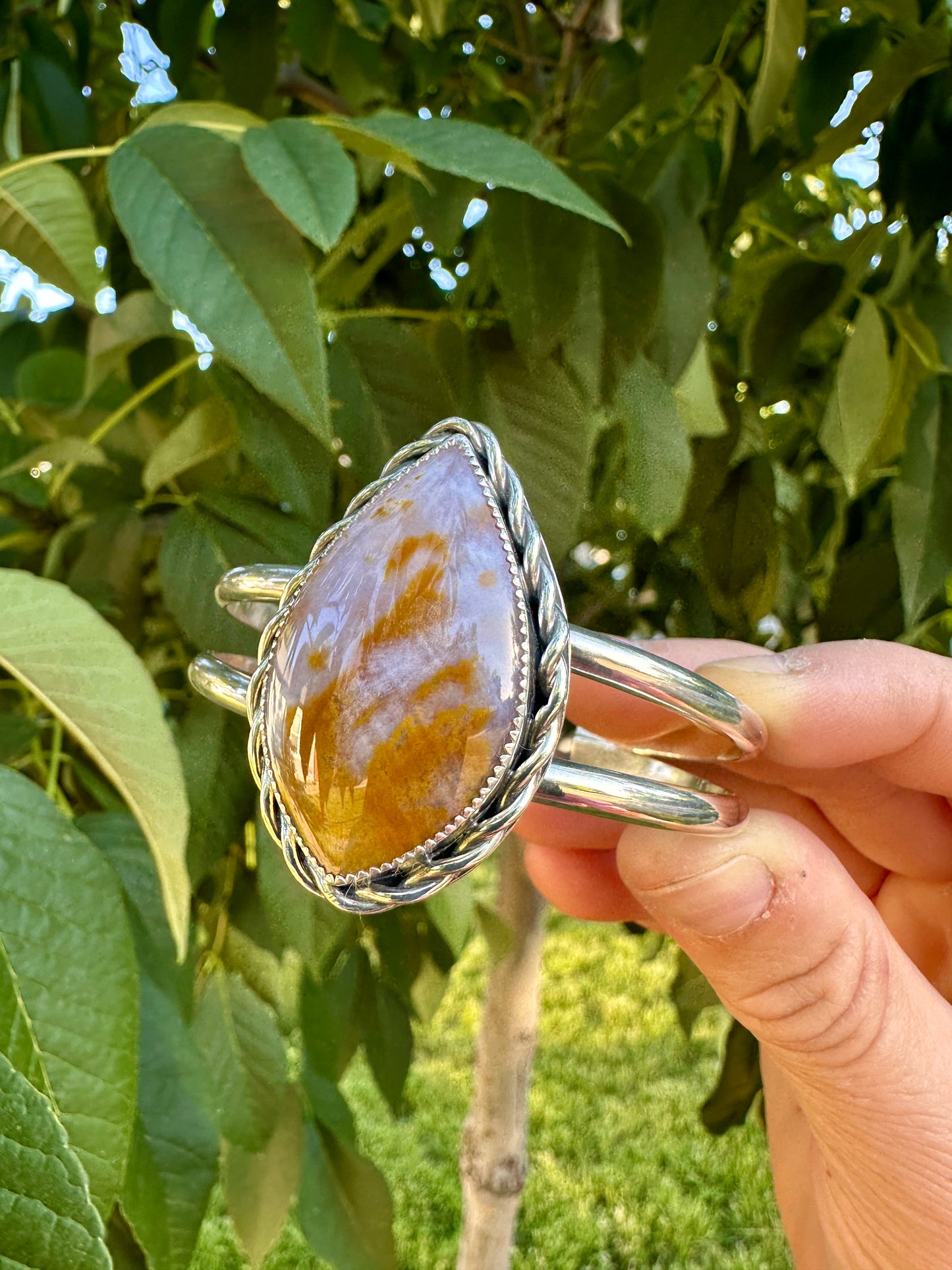 Roped In cuff | Oregon Sunset jasper