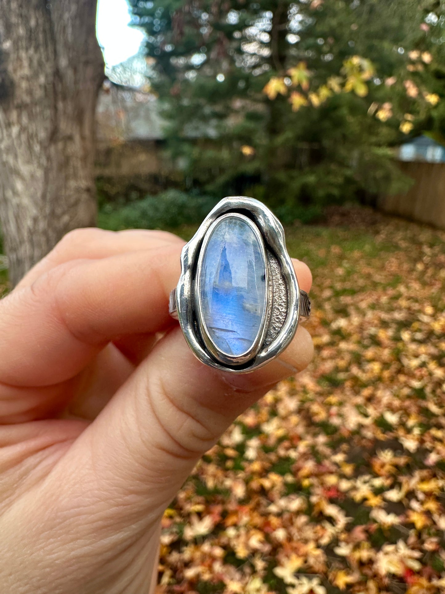 Melted ring | Moonstone (size 7.75)