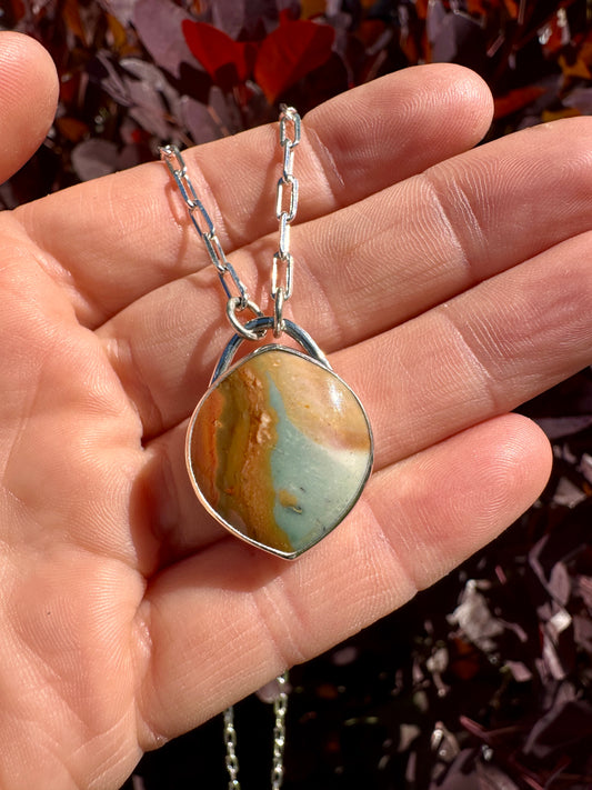 High Vibes necklace | Polychrome jasper