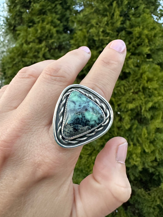 Roped In ring | New Lander variscite