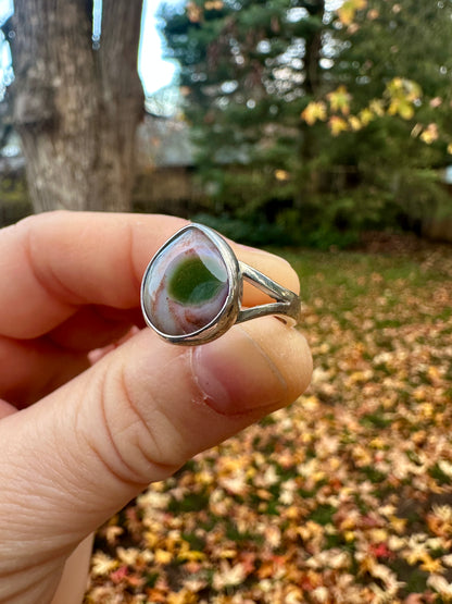 Split Ends ring | Ocean jasper (size 5)