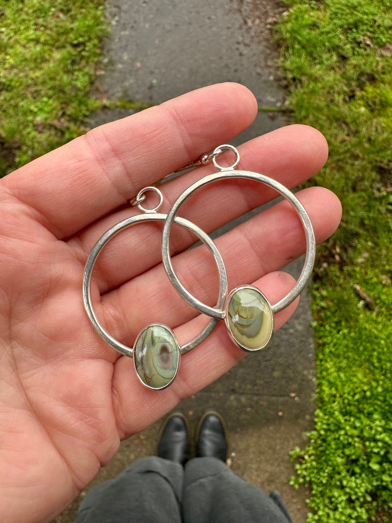 Plain Jane hoops | Imperial jasper (green)