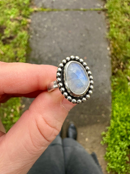 Bead Babe ring | Moonstone (size 5.5)