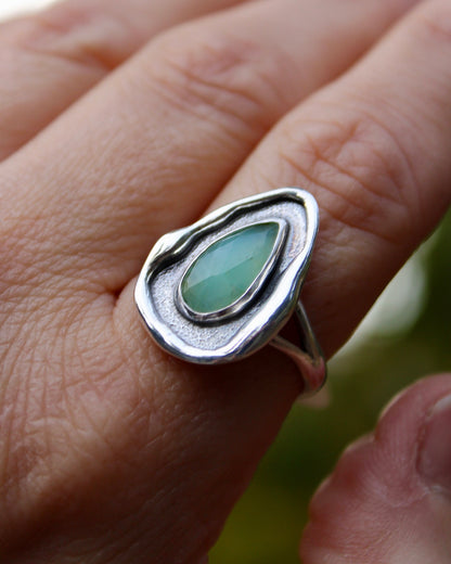 Melted ring | Peruvian opal (size 9)
