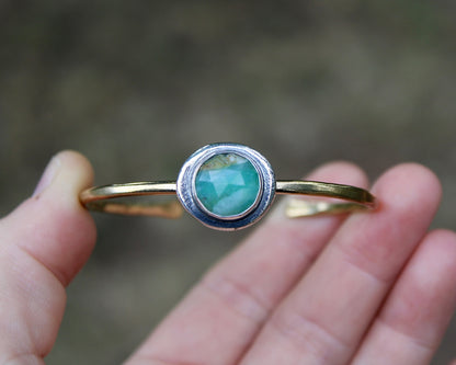Uncommon brass cuff | Peruvian opal (oval)