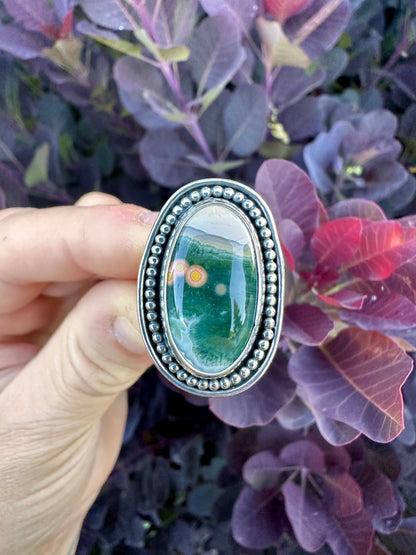 Kaleidoscope ring | Ocean jasper #1