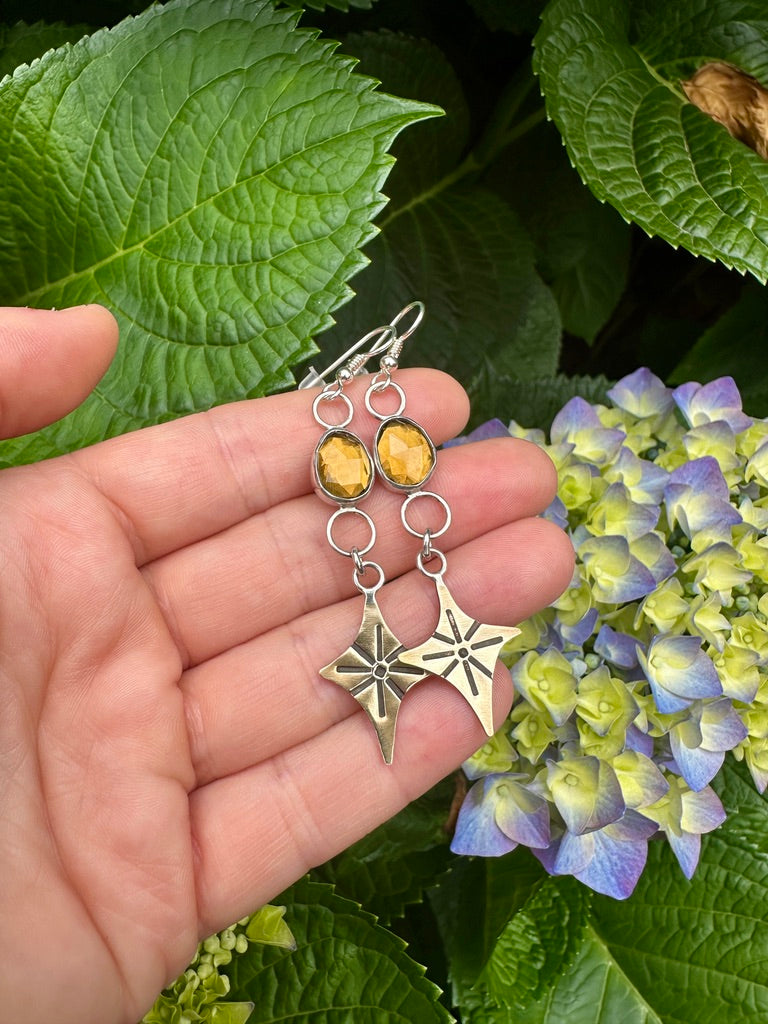 Celestial danglers | Honey citrine