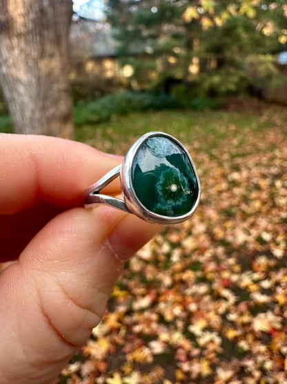 Split Ends ring | Ocean jasper (size 6.25)